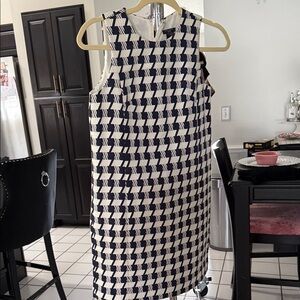 Ann Taylor Black and White Checkered Mini Dress
